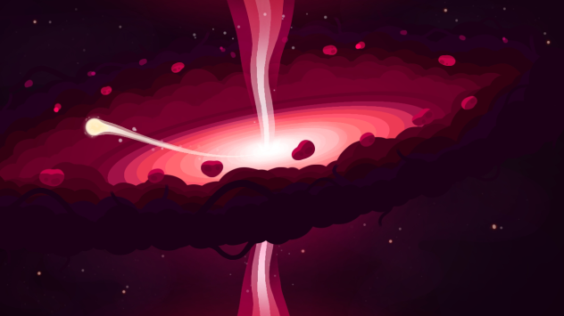 A Super Massive Black Hole Eating A Star