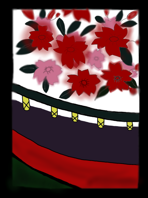 桜に幕 Ibispaint