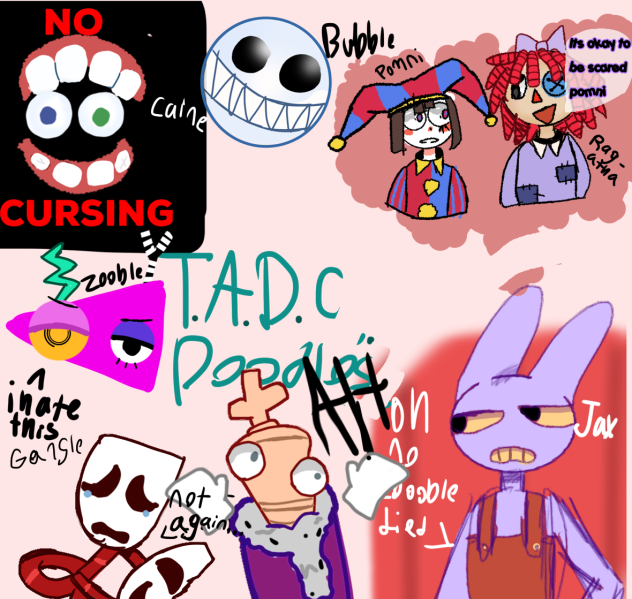 Digital circus doodles but i addedkinger