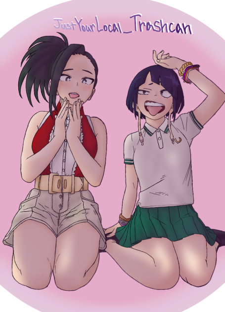 Yaoyorozu Momo and Jirou Kyoka