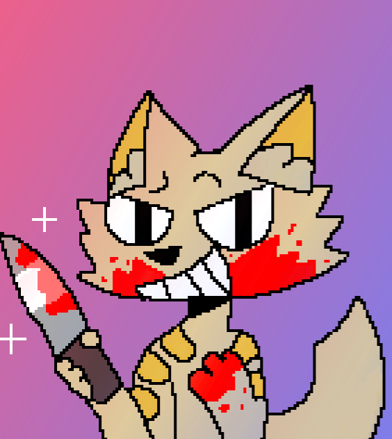 a pixel art of a wolf