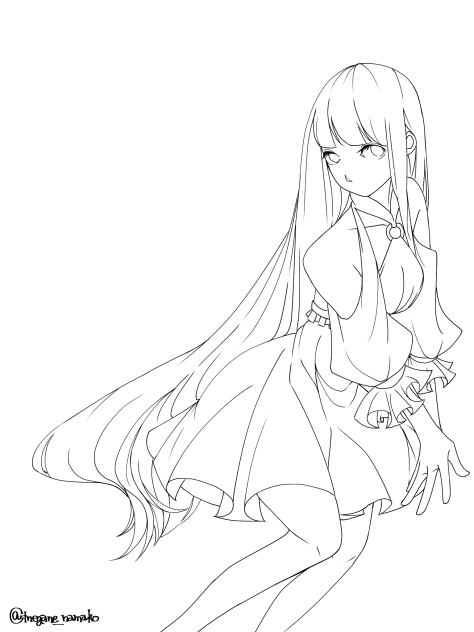 ロングヘアガール