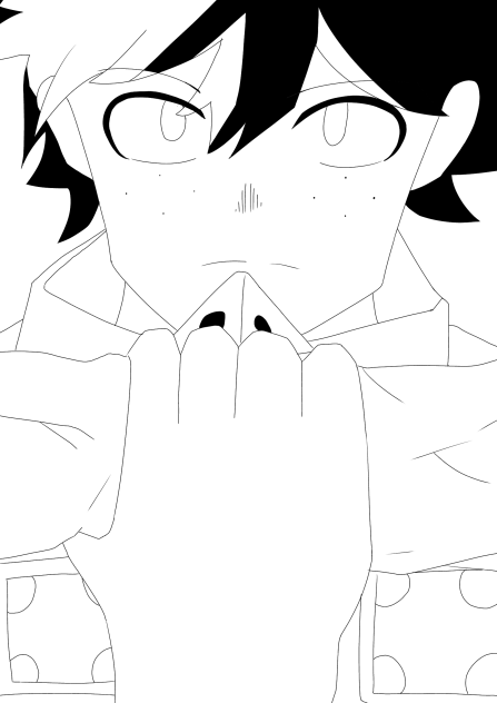 緑谷出久　塗り絵