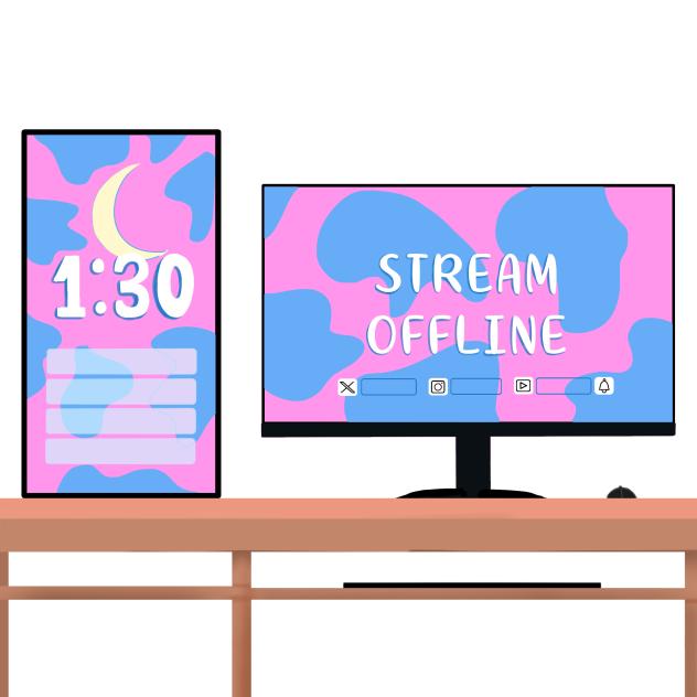 2 Monitors (User is Currently Offline)