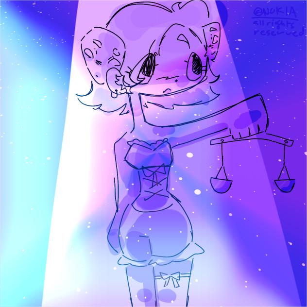 standing on the stage of the blind