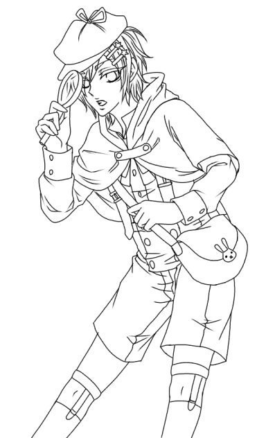 【線画】少年探偵