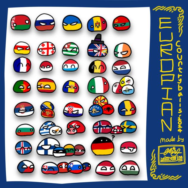 europian countryballs