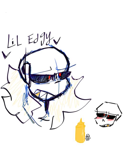 silly doodles of lil edgy sans