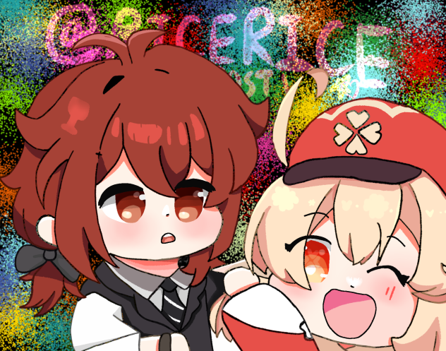 Diluc and Klee