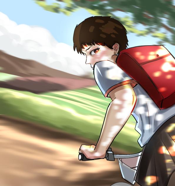girls riding bicycle