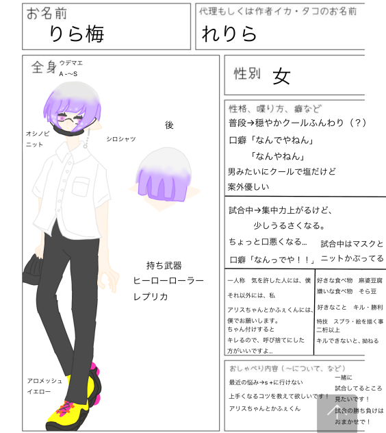Aliceさん企画絵　れりら