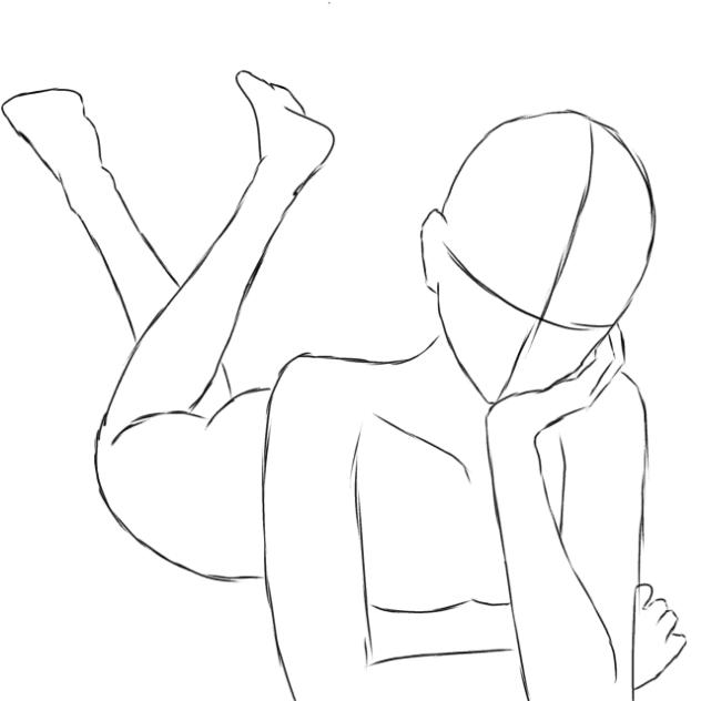 寝そべりトレス素材