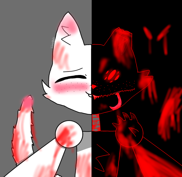 My wolf has a half demon form - ibisPaint