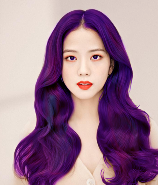 Jisoo màu tóc tím mộng mơ
