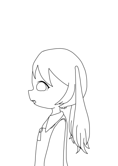 空を見て(線画)