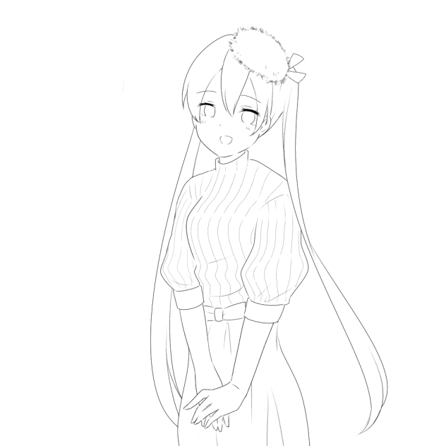 初音ミク4 線画