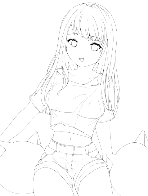 Dream Girl 🍉 (FREE TO COLOR)