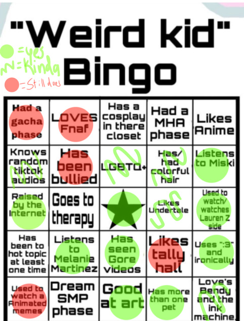 Bingo card 2