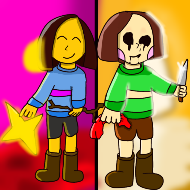 frisk y chara fan art - ibisPaint