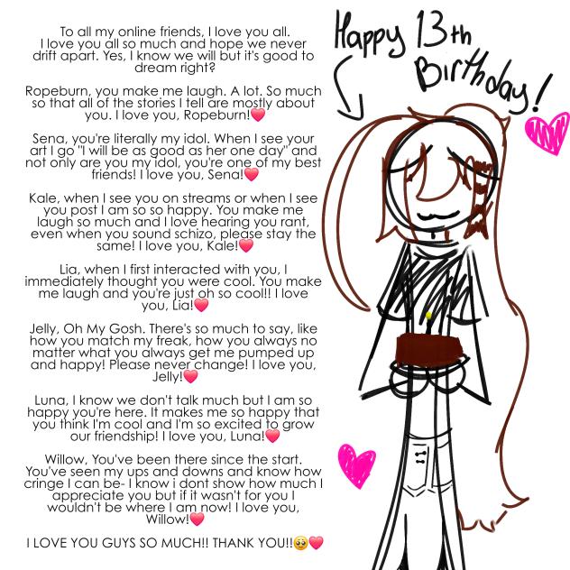 TY EVERYONE WHOS SUPPORTED ME