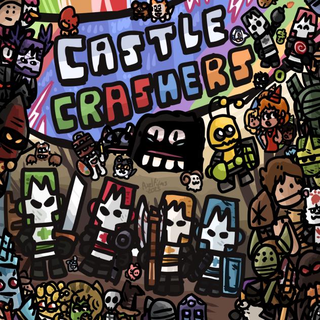 my fanart of castle crashers ._.