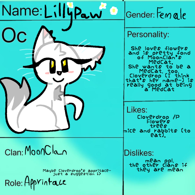 PLS LET HER BE CLOVERDROP'S APPTINTACE