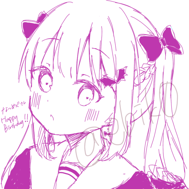 お誕生日おめでとうらくがき