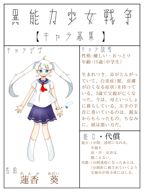 いのせんのキャラ募集