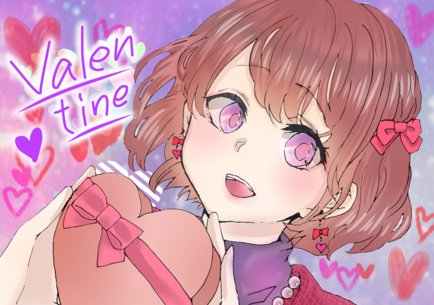 バレンタインイラスト【描いてみた】