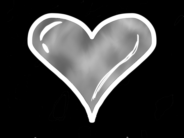 Grey heart
