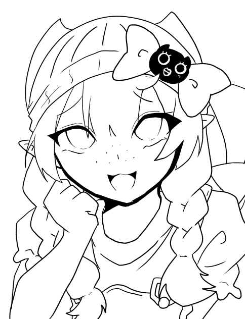 女装しゃ 線画