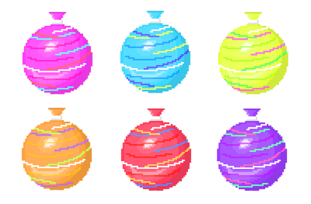 Yoyo balloons (pixel)