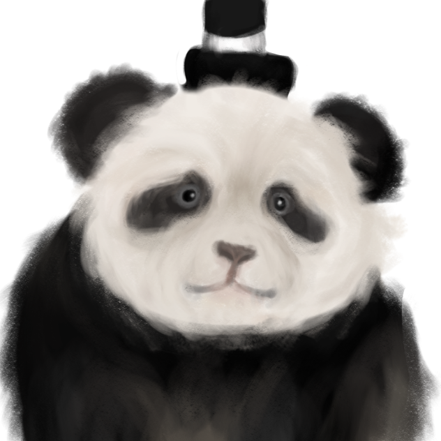 PANDA WITH A TOP HAT