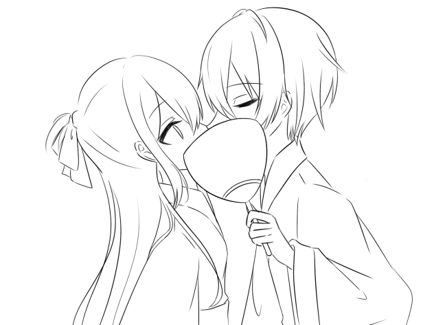 夏祭り　線画