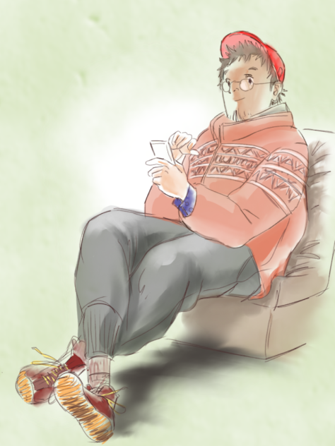 スマホ男子は大晦日までまったりだそうです。