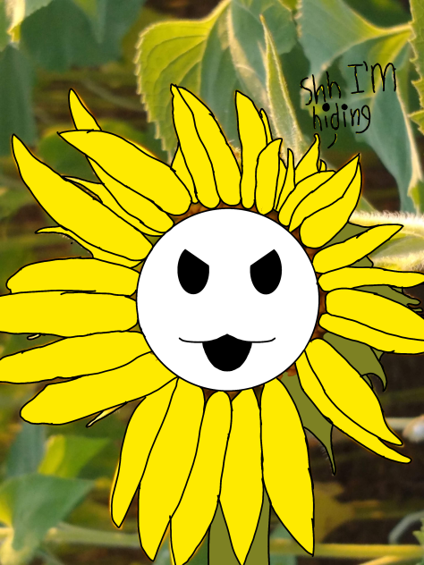 shh flowey is hiding as a sunflower