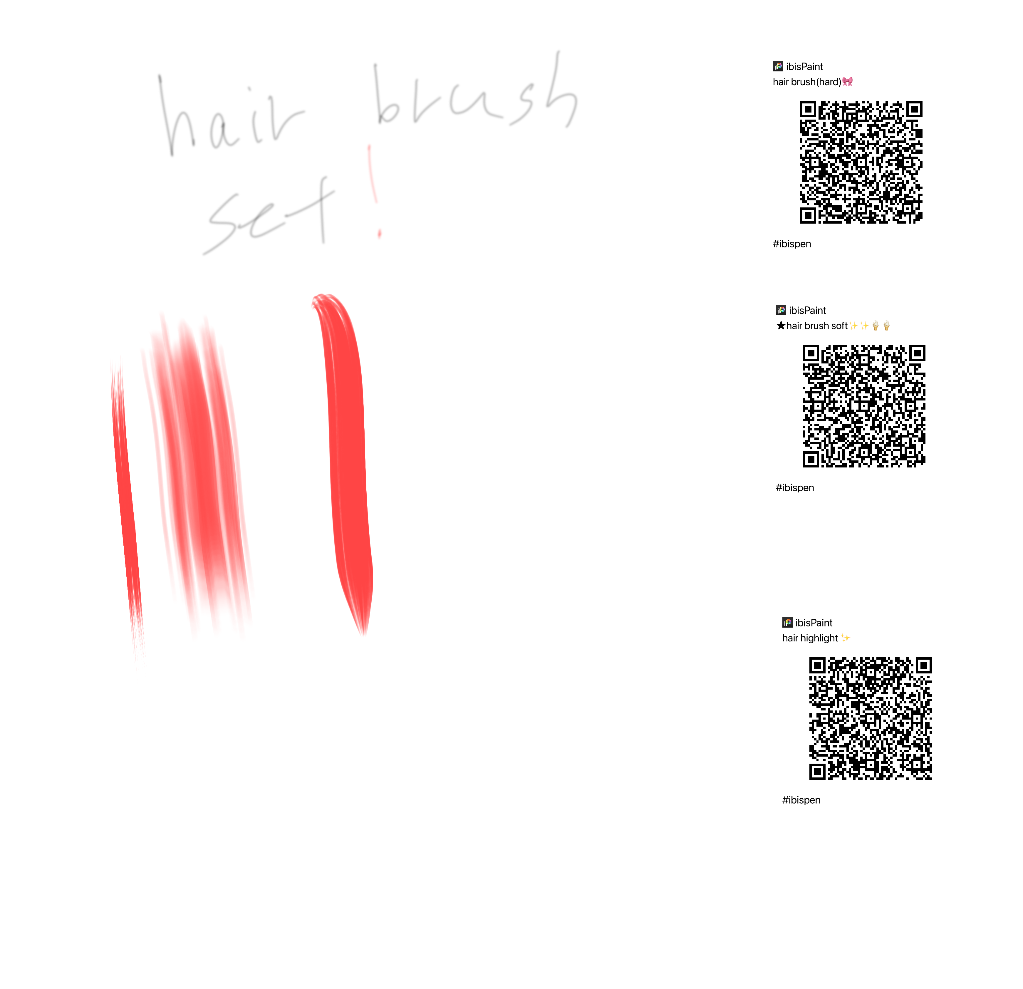 Hair brush set ♡ - ibisPaint