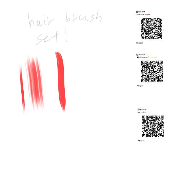 Hair brush set ♡ - ibisPaint
