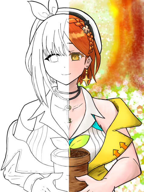 【線画】ライザとセリの宝物