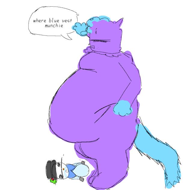 where blue vest munchie