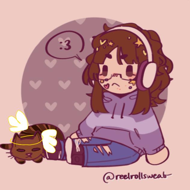 Mini picrew me with my dead kitty