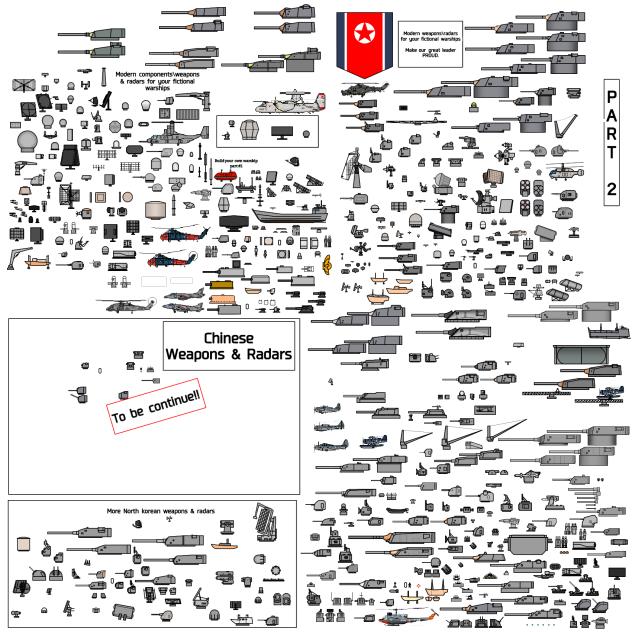 All weapons & radars including new ones