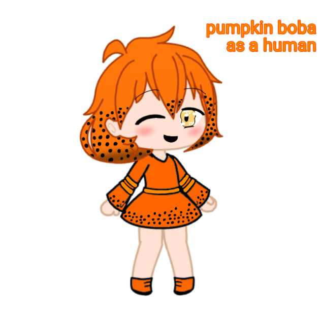 Pumpkin Boba but as a human