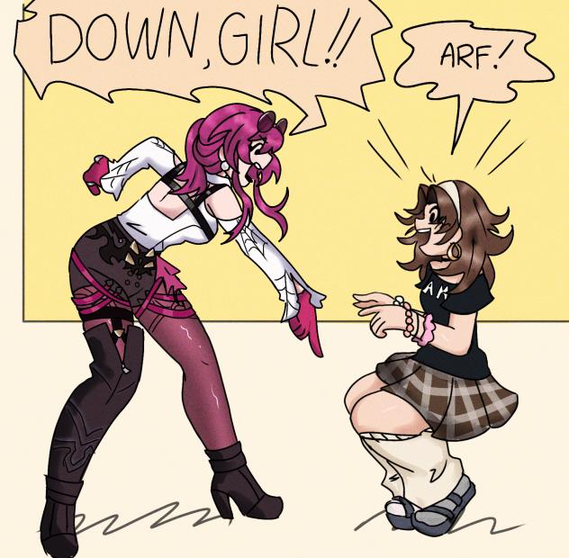 DOWN, BOY!! (ft my persona and Kafka)