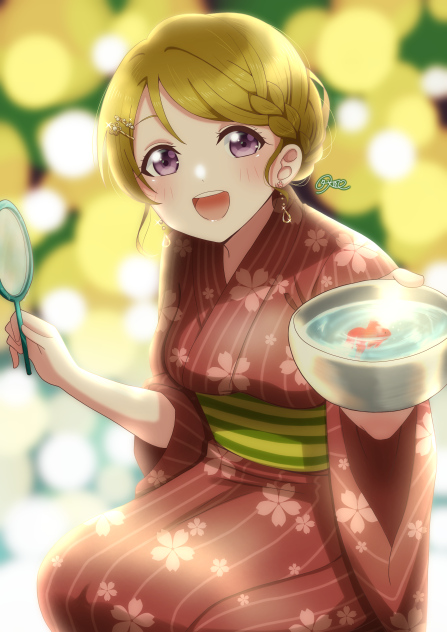 ねぇみてみて！一匹すくえたよ！（小泉花陽）