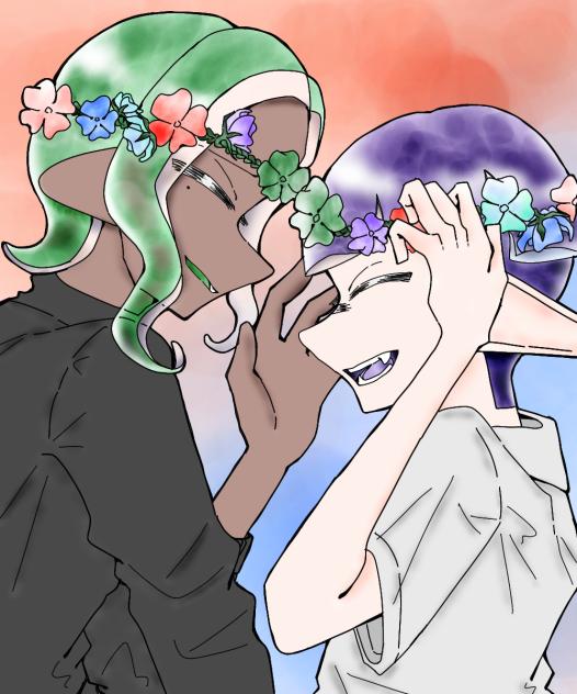 笑っていてほしいから／イカとタコ時々弟子たちの日常塗り絵