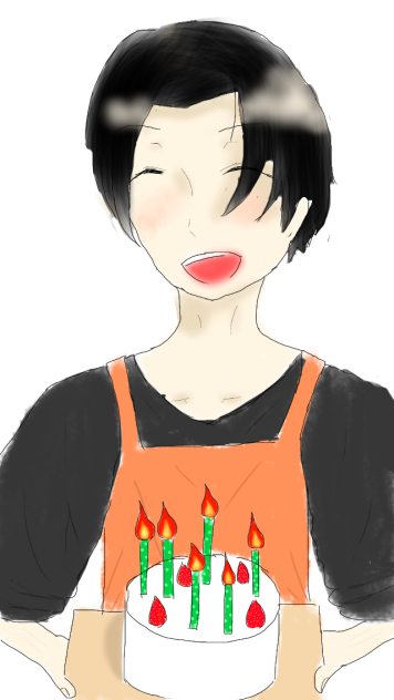 高尾に誕生日祝ってもらった Ibispaint