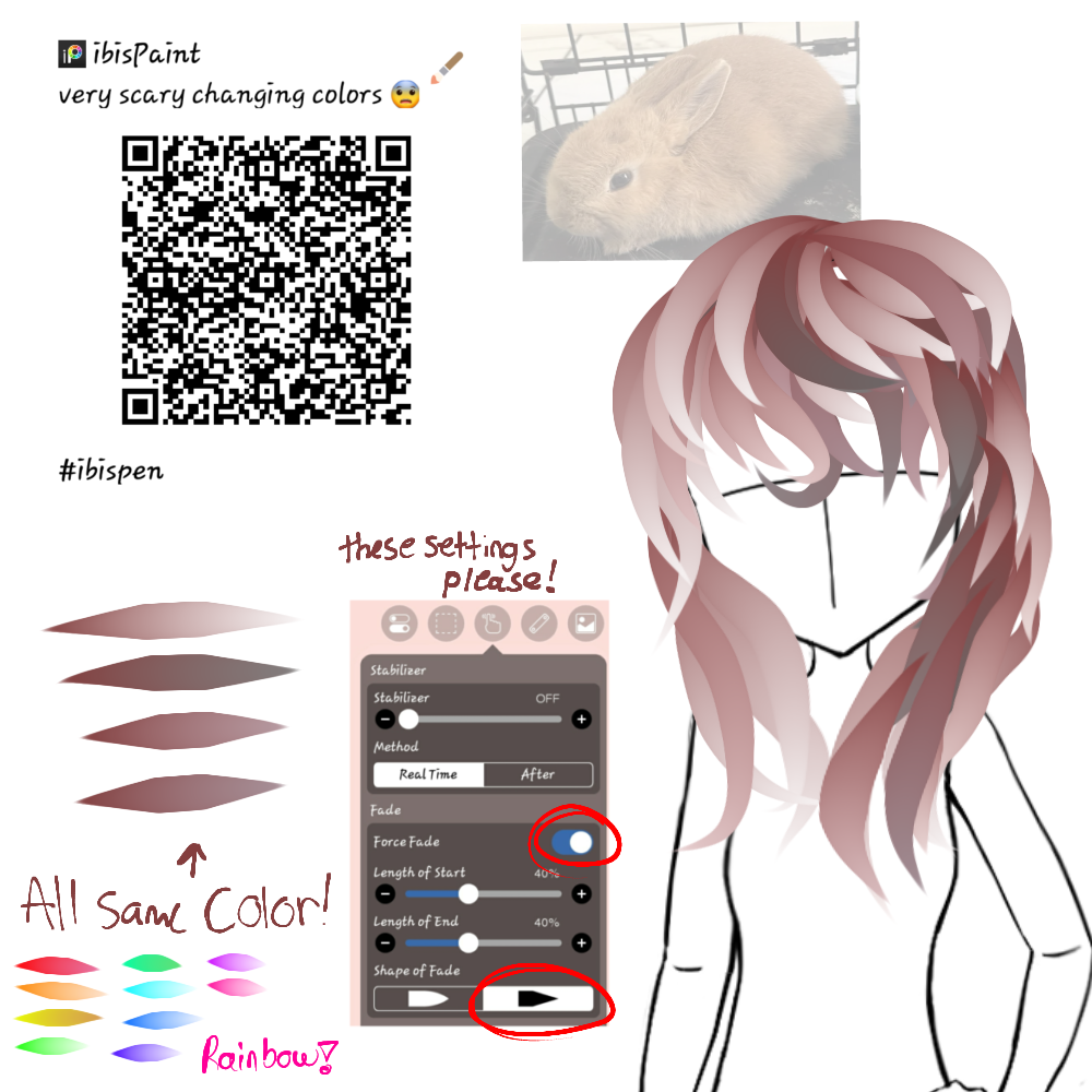 gradient pen qr code!! mainly for hair- - ibisPaint