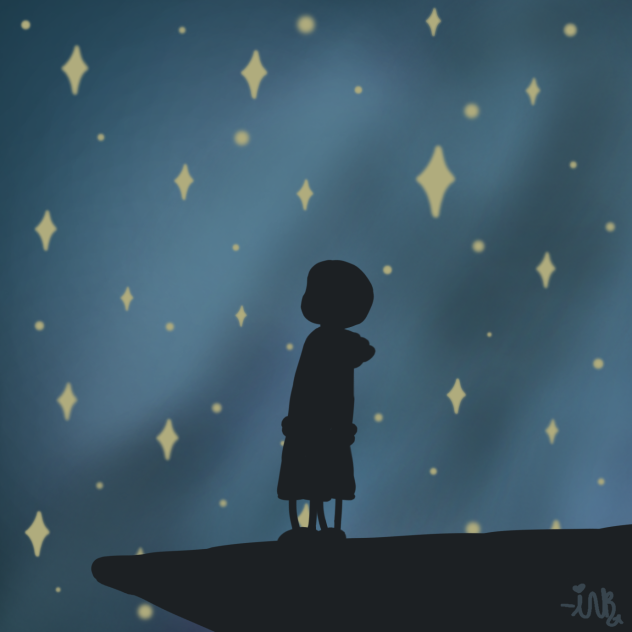 Outertale sans looking out into space - ibisPaint