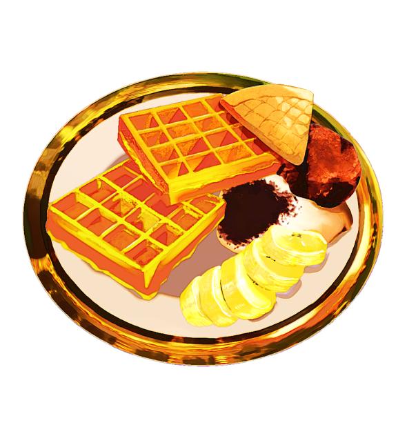 チョコバナナワッフル